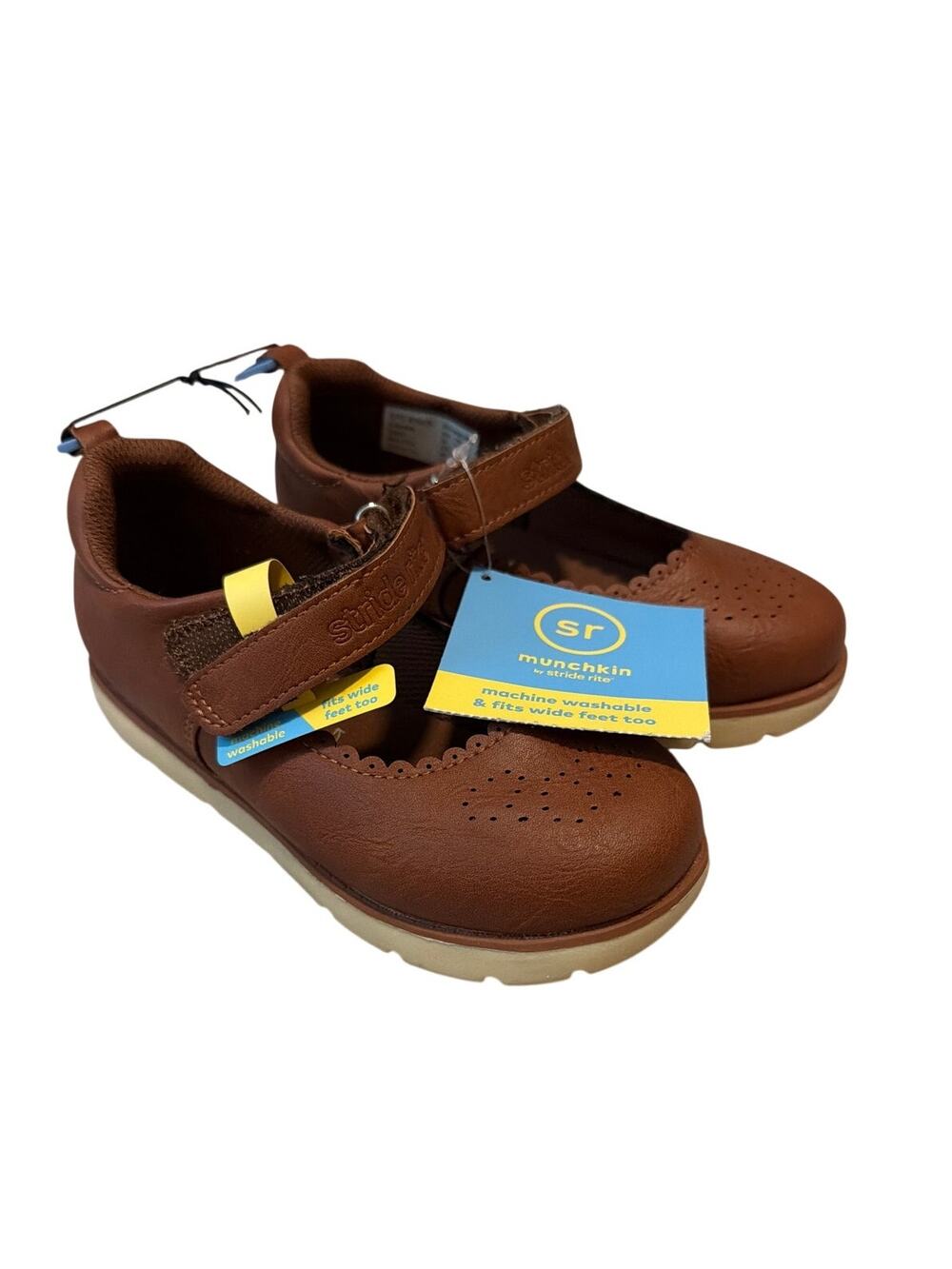 NEW Munchkin by Stride Rite Sophia Toddler Girl Mary Jane Shoes Brown Size 11